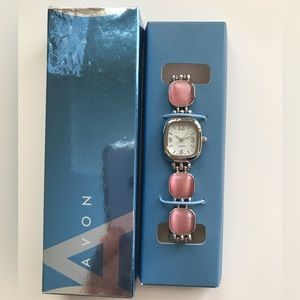 Vintage AVON Birthstone Cat’s Eye Link Watch (October)